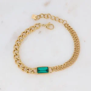 Rannekoru, BOHM PARIS | Bracelet Mirha -vihreä kristallirannekoru
