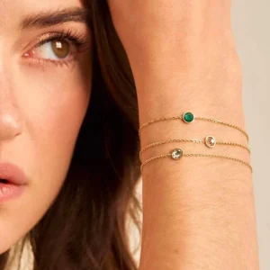 Rannekoru, BOHM PARIS | Bracelet Sohan -siro vihreä kristallirannekoru