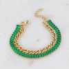 Rannekoru, BOHM PARIS | Bracelet Deannille -vihreä kristallirannekoru
