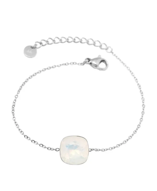 Rannekoru, BOHM PARIS | Bracelet Bea -opaalinhohtoinen valkoinen/hopea