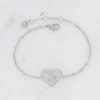 Rannekoru, BOHM PARIS | Bracelet Cœur Rhodium -sydänrannekoru (hopea)