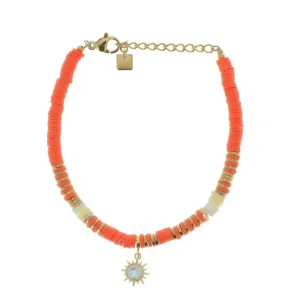 Rannekoru, BOHM PARIS | Bracelet Surf avec cristal coral