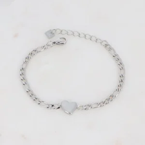 Rannekoru, BOHM PARIS | Bracelet Hans Rhodium -sydänrannekoru