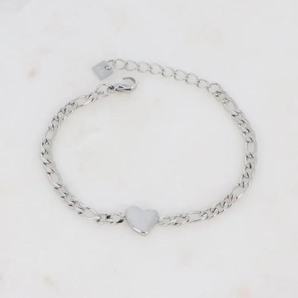 Rannekoru, BOHM PARIS | Bracelet Hans Rhodium -sydänrannekoru