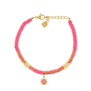 Rannekoru, BOHM PARIS | Bracelet Surf avec cristal pink