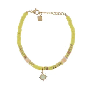 Rannekoru, BOHM PARIS | Bracelet Surf avec cristal jaune