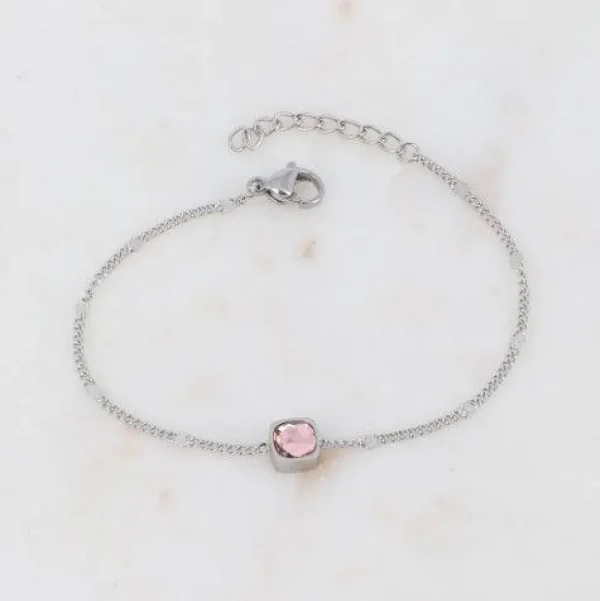 Rannekoru, BOHM PARIS | Bracelet Amael Rhodium -vintage rose