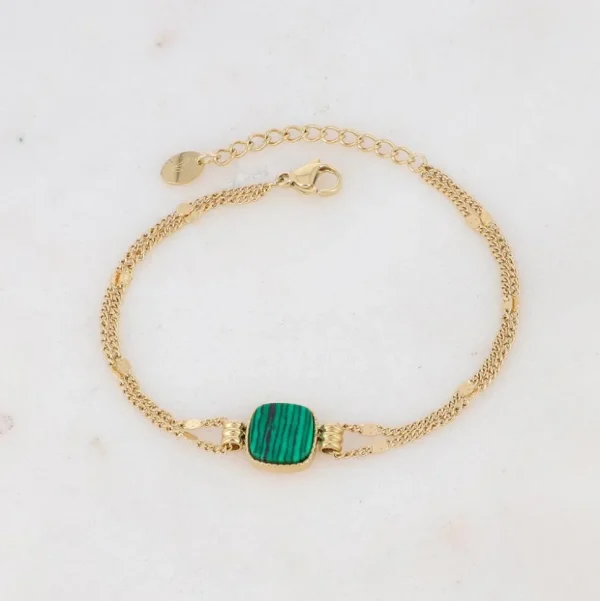 Rannekoru, BOHM PARIS | Bracelet Chloefina -malakiitti kivirannekoru