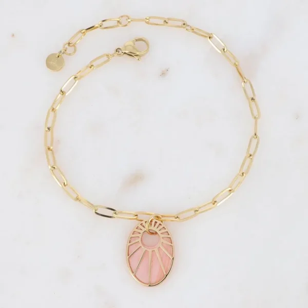 Rannekoru, BOHM PARIS | Bracelet Caméo -vaaleanpunainen/kulta