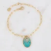 Rannekoru, BOHM PARIS | Bracelet Caméo -turkoosi/kulta