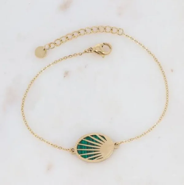 Rannekoru, BOHM PARIS | Bracelet Ovale -malachite