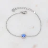 Rannekoru, BOHM PARIS | Bracelet Amael Rhodium -sininen ranneketju