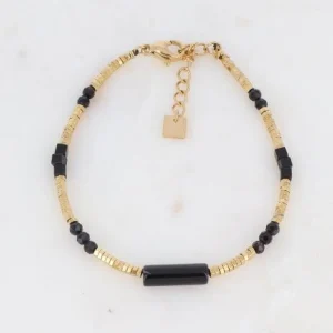 Rannekoru, BOHM PARIS | Bracelet Elody -agate noire