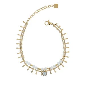 Rannekoru, BOHM PARIS | Bracelet Mandy avec agate blanche