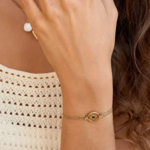 Rannekoru, BOHM PARIS | Bracelet Calandra -vihreä kristallirannekoru