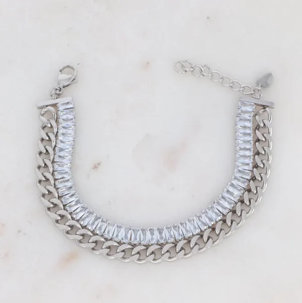 Rannekoru, BOHM PARIS | Bracelet Deannille Rhodium -kirkas rannekoru