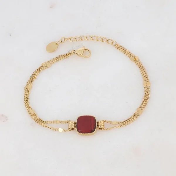 Rannekoru, BOHM PARIS | Bracelet Chloefina -tiikerinsilmä kivirannekoru