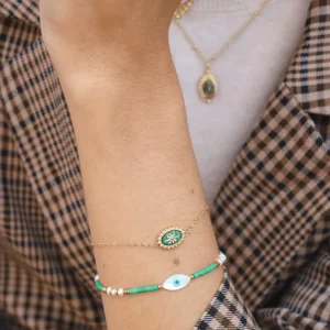 Rannekoru, BOHM PARIS | Bracelet Malina -malachite