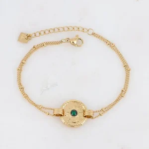 Rannekoru, BOHM PARIS | Bracelet Calandra -vihreä kristallirannekoru