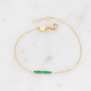 Rannekoru, BOHM PARIS | Bracelet Honoré -siro vihreä kristallirannekoru