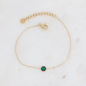 Rannekoru, BOHM PARIS | Bracelet Sohan -siro vihreä kristallirannekoru