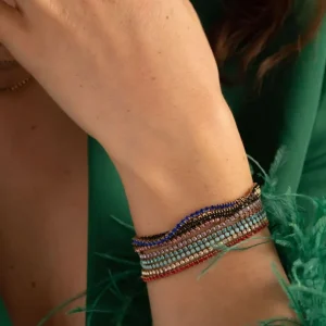Rannekoru, BOHM PARIS | Bracelet Sindie -vihreä kristallirannekoru