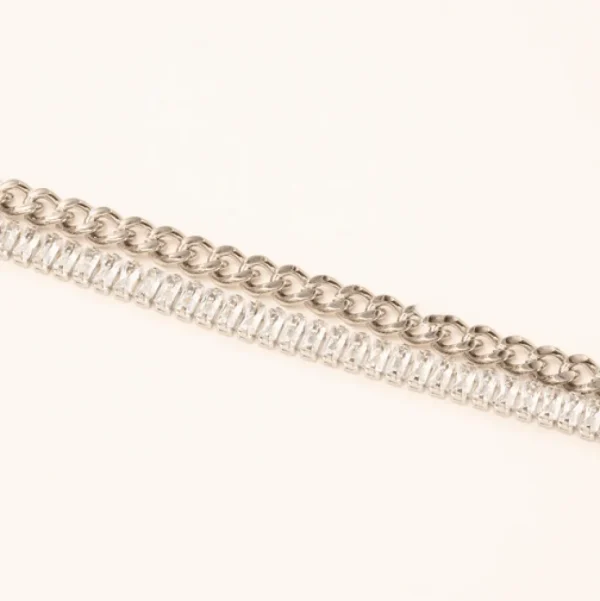 Rannekoru, BOHM PARIS | Bracelet Deannille Rhodium -kirkas rannekoru