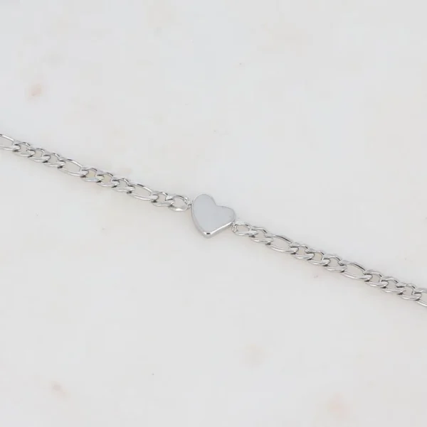 Rannekoru, BOHM PARIS | Bracelet Hans Rhodium -sydänrannekoru