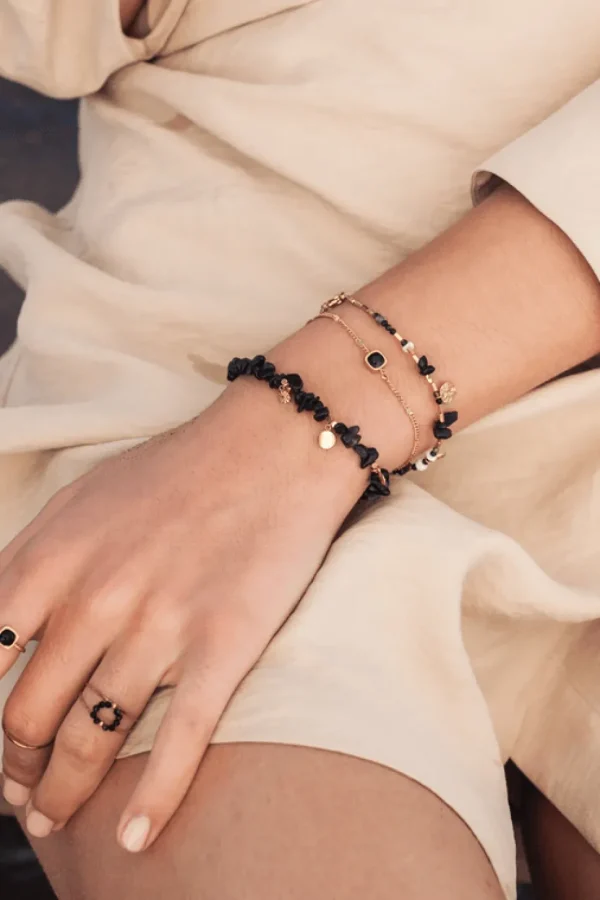 Rannekoru, BOHM PARIS | Bracelet Amael Rhodium -sininen ranneketju