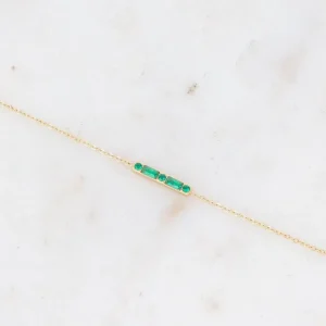 Rannekoru, BOHM PARIS | Bracelet Honoré -siro vihreä kristallirannekoru
