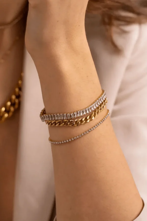 Rannekoru, BOHM PARIS | Bracelet Deannille -vihreä kristallirannekoru