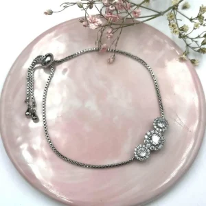 Rannekoru, FRENCH RIVIERA | Aurora Bracelet -strassirannekoru (hopea)