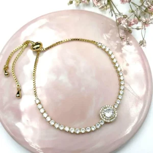 Rannekoru, FRENCH RIVIERA | Beautiful Bracelet -strassirannekoru (kulta)