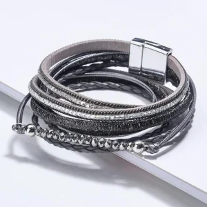 Rannekoru, FRENCH RIVIERA | Colletta Bracelet -harmaa kerrosrannekoru