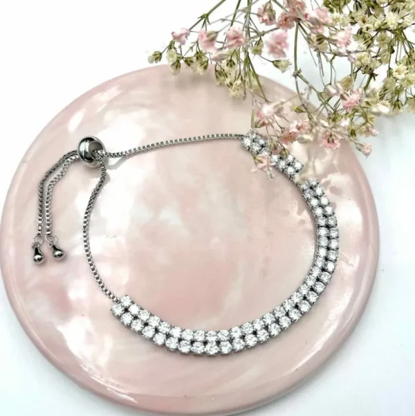 Rannekoru, FRENCH RIVIERA | Classic Bracelet -strassirannekoru (hopea)