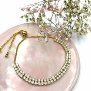 Rannekoru, FRENCH RIVIERA | Classic Bracelet -strassirannekoru (kulta)