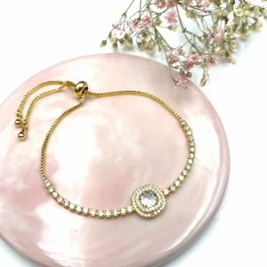 Rannekoru, FRENCH RIVIERA | Glamour Bracelet -strassirannekoru (kulta)