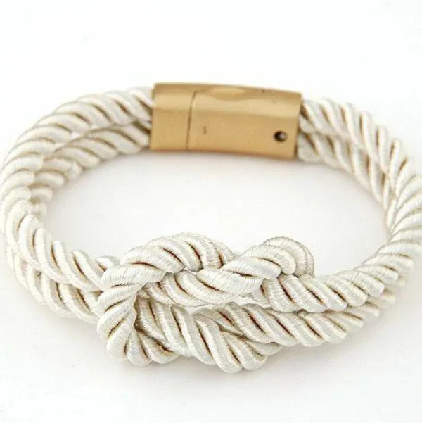 Rannekoru, FRENCH RIVIERA | Minimalistic Knot Bracelet in White