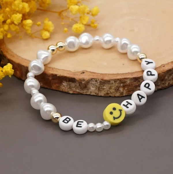 Rannekoru, FRENCH RIVIERA | Trendy Smiley Be Happy Bracelet