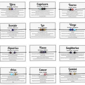 Rannekoru, Horoscope Bracelet -horoskooppikoru värillisillä kivillä