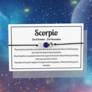 Rannekoru, Horoscope Bracelet -horoskooppikoru värillisillä kivillä