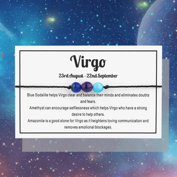 Rannekoru, Horoscope Bracelet -horoskooppikoru värillisillä kivillä