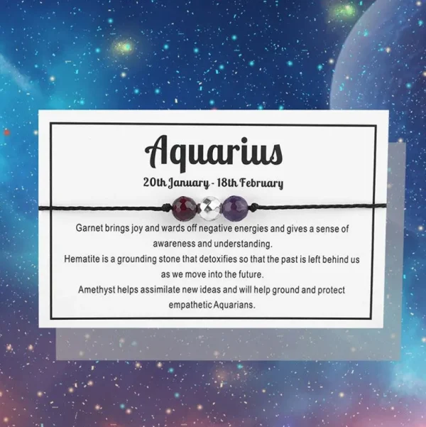 Rannekoru, Horoscope Bracelet -horoskooppikoru värillisillä kivillä