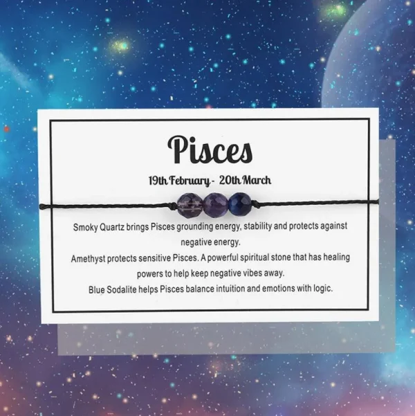 Rannekoru, Horoscope Bracelet -horoskooppikoru värillisillä kivillä