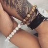 Rannekoru, Pearl Couple Bracelet with Ball -luonnonkivinen rakkauskoru