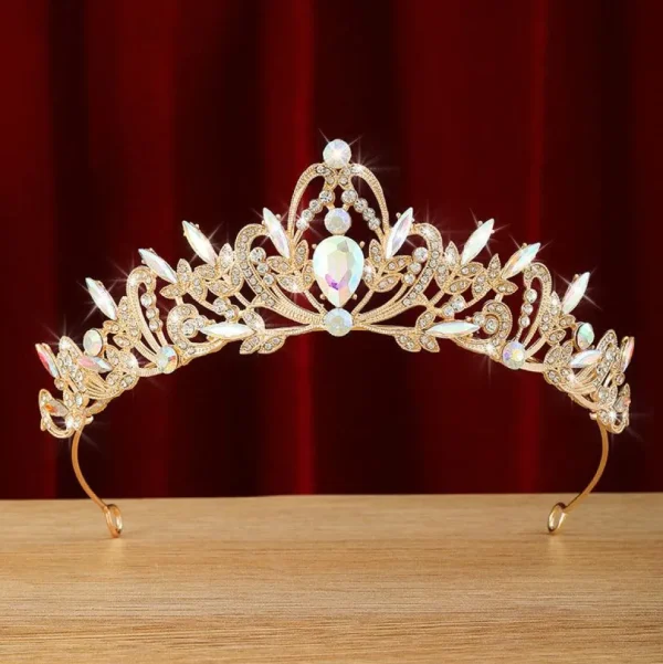 ROMANCE, Aurora -kullanvärinen tiara aurora borealis kivillä