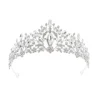 ROMANCE, Belle -hopeanvärinen korkea tiara kirkkailla kivillä