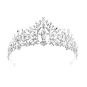ROMANCE, Belle -hopeanvärinen korkea tiara kirkkailla kivillä