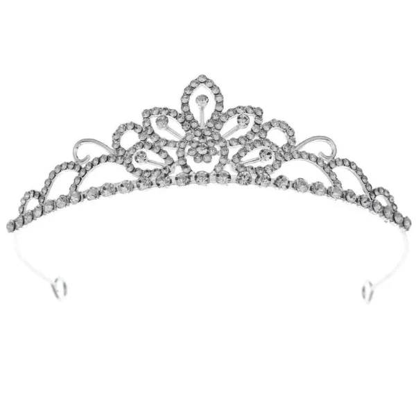 ROMANCE, Kiia -hopeanvärinen tiara kirkkailla kivillä