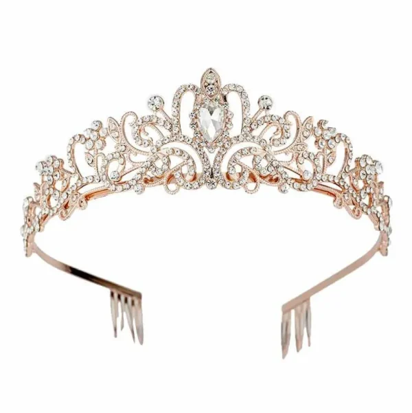 ROMANCE, Ophelia -ruusukultainen tiara kirkkailla kivillä